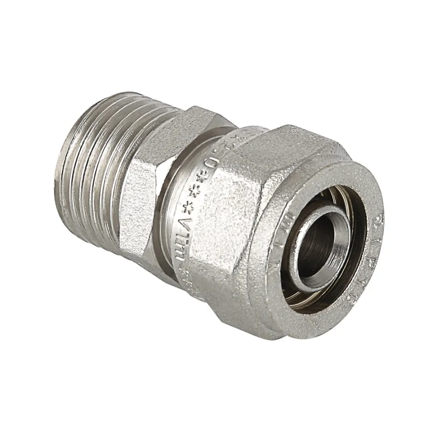 Соединитель обжимной Valtec с переходом на нар. р. 16х1/2" (VTm.301.N.001604)