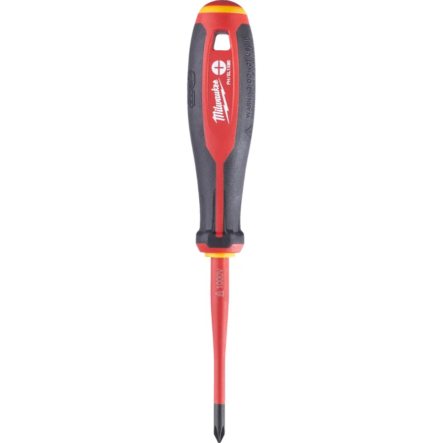 Отвертка Milwaukee диэлектрическая VDE PH/SL1 x80 трехгранная рукоятка