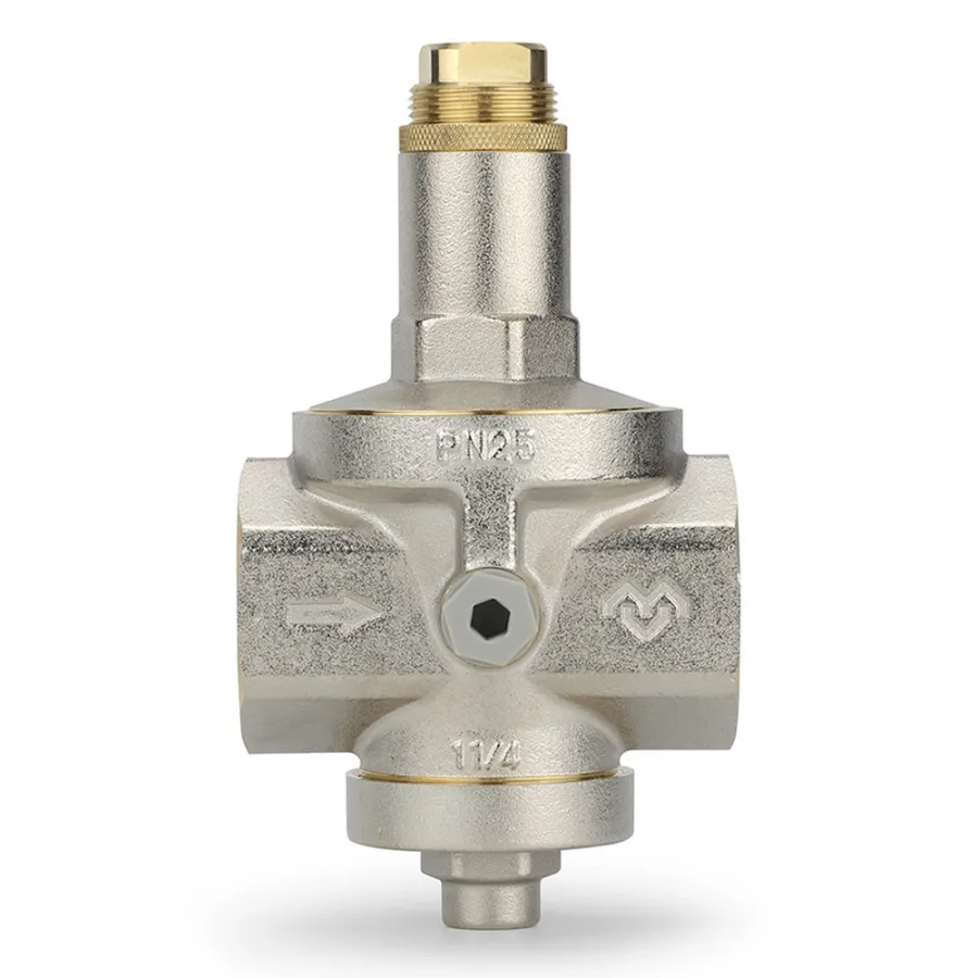 Редуктор давления VARMEGA 1 1/4", PN25, мембранный, с присоединением к манометру, VM12804