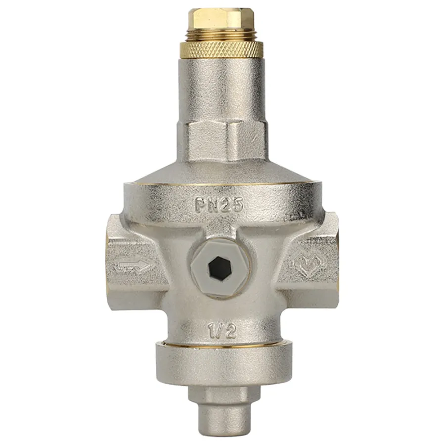 Редуктор давления VARMEGA VMPR04, 1/2", PN25, мембранный, с присоединением к манометру