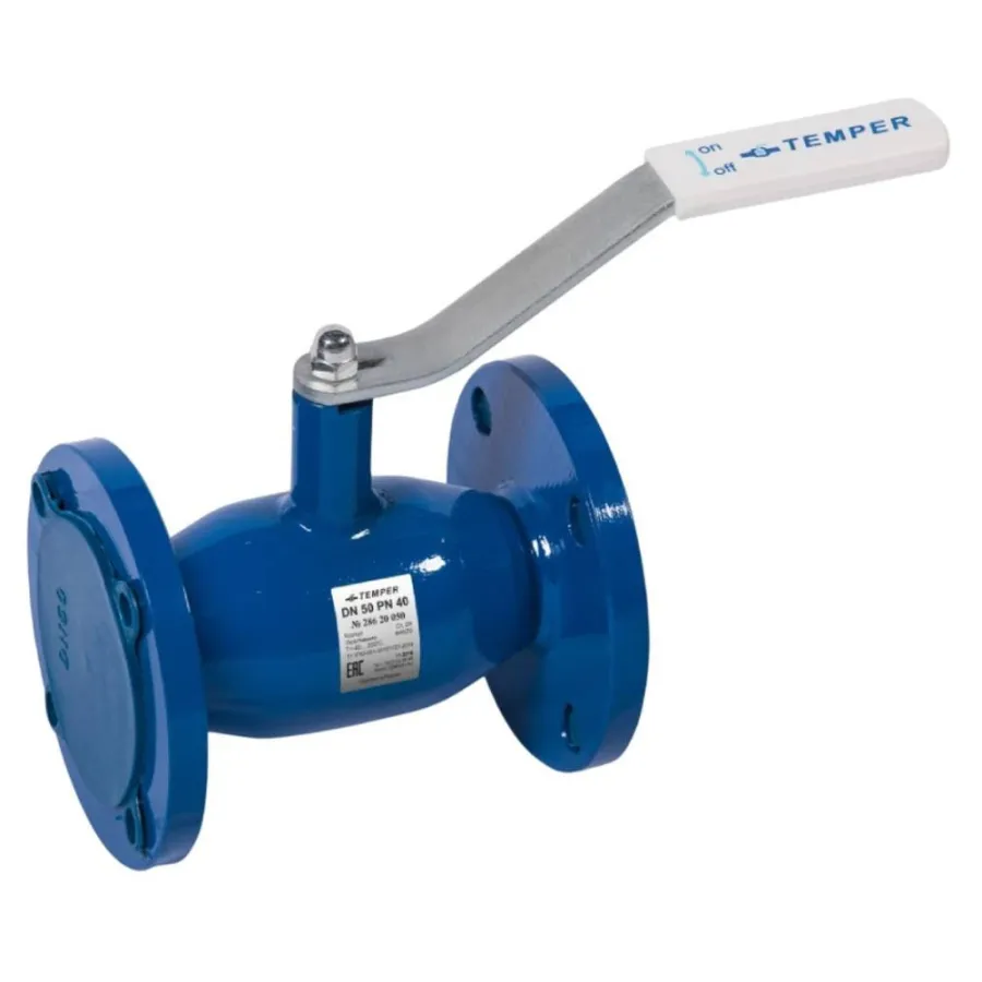 Кран шаровый TEMPER DN20 PN40 с/проходной фланцевый, 28320020