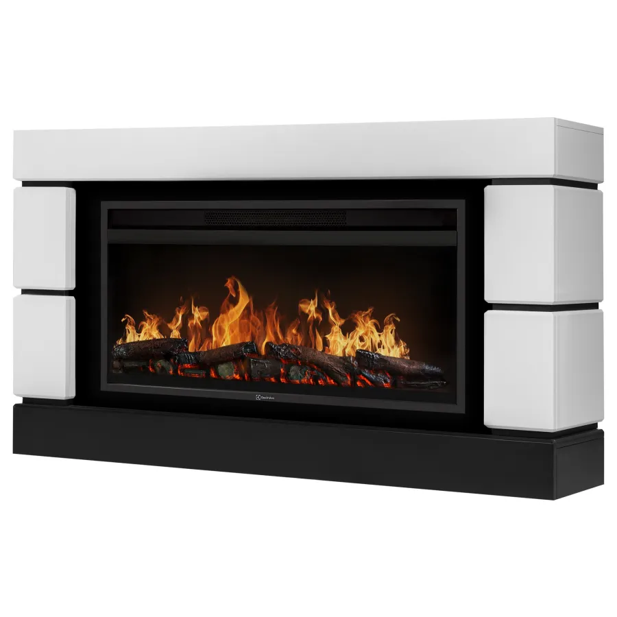 Каминокомплект: Очаг Electrolux EFP/P-4220LS, портал Moderno 42/40/36, белый