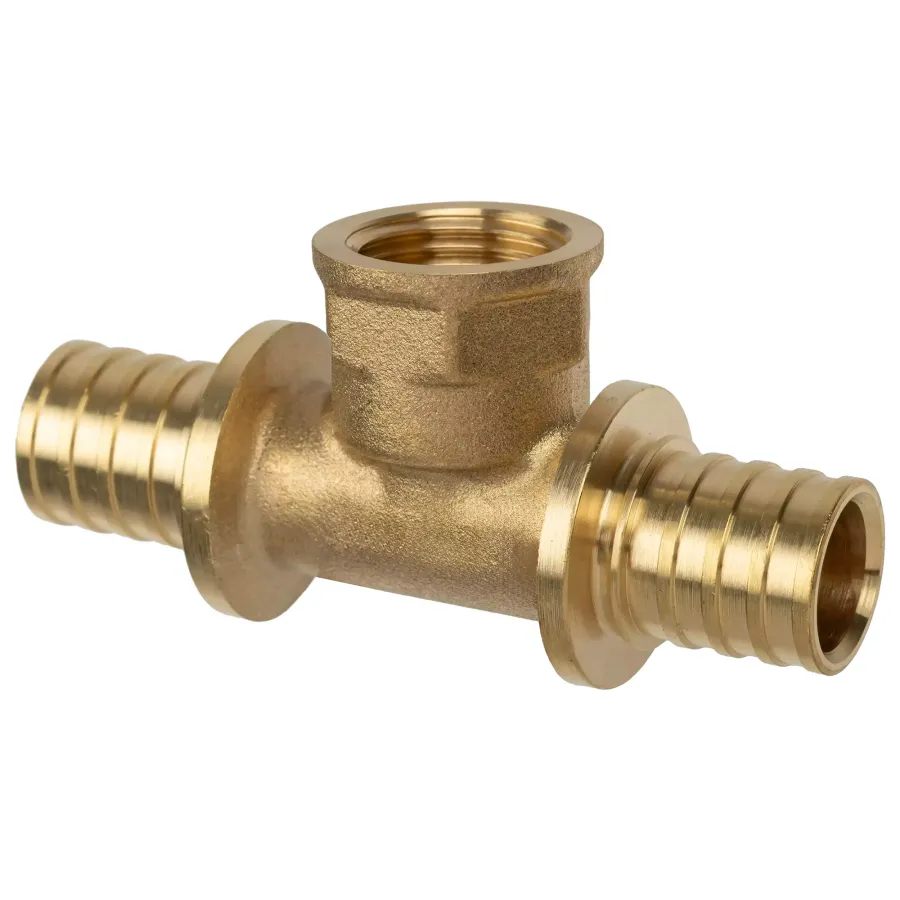 Тройник аксиальный для труб из сшитого полиэтилена Usystems 25-Rp1/2"ВР-25