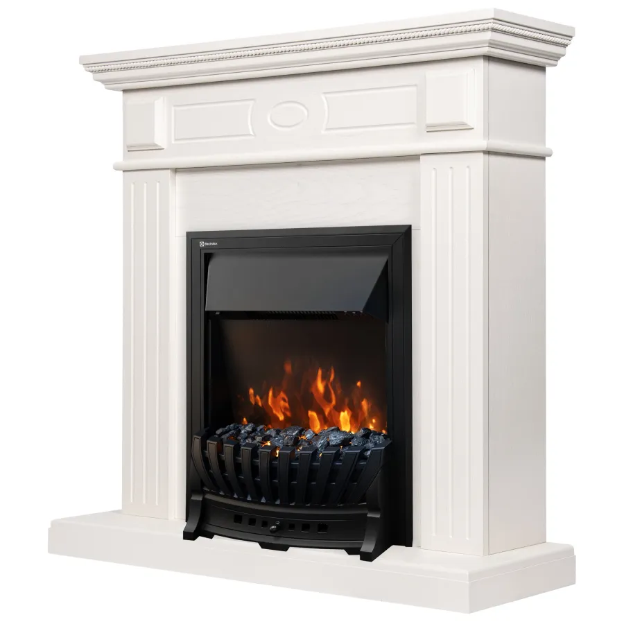 Каминокомплект Firelight: Очаг Classic EFP/P-1020LS, портал Bianco Classic шпон белёный дуб