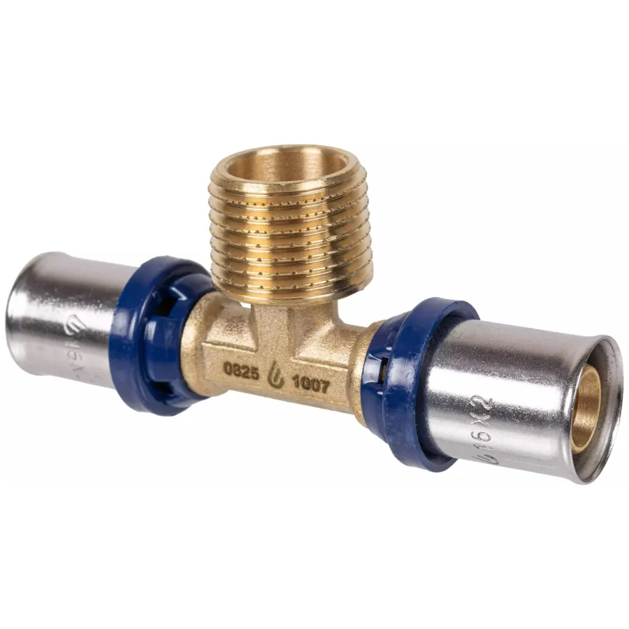 Тройник пресс для металлопластиковых труб Usystems MLC Plus 26-R3/4"НР-26