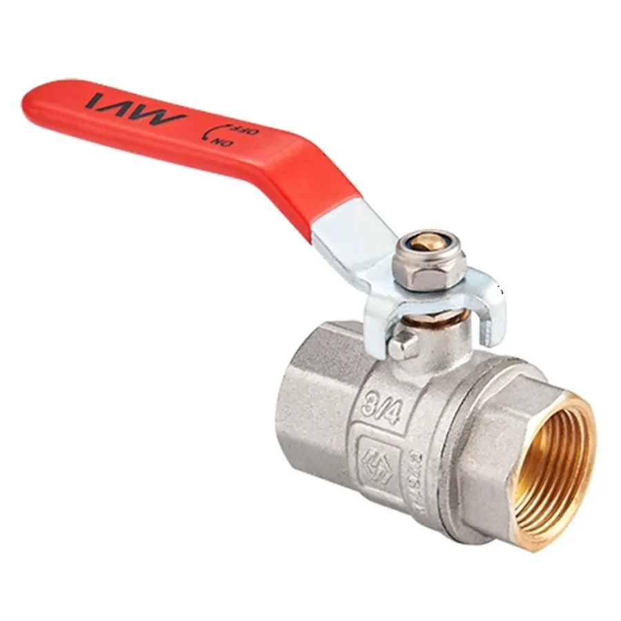 Кран шаровой MVi латунный Ду 50 PN40 вн-вн, рычаг