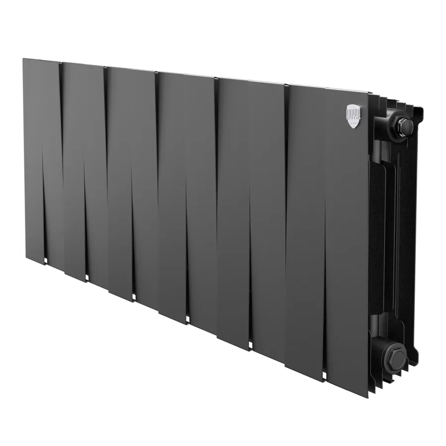 Радиатор биметаллический Royal Thermo PianoForte 300 Чёрный - 12 секц.