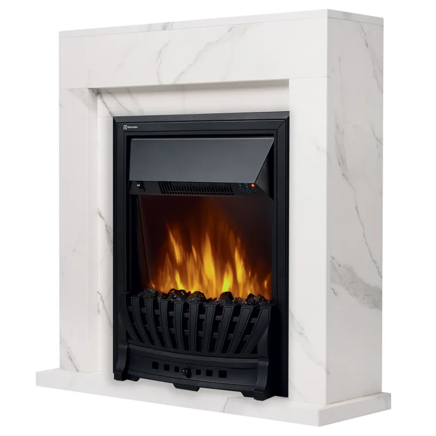 Портал Firelight Simple Classic белый мрамор
