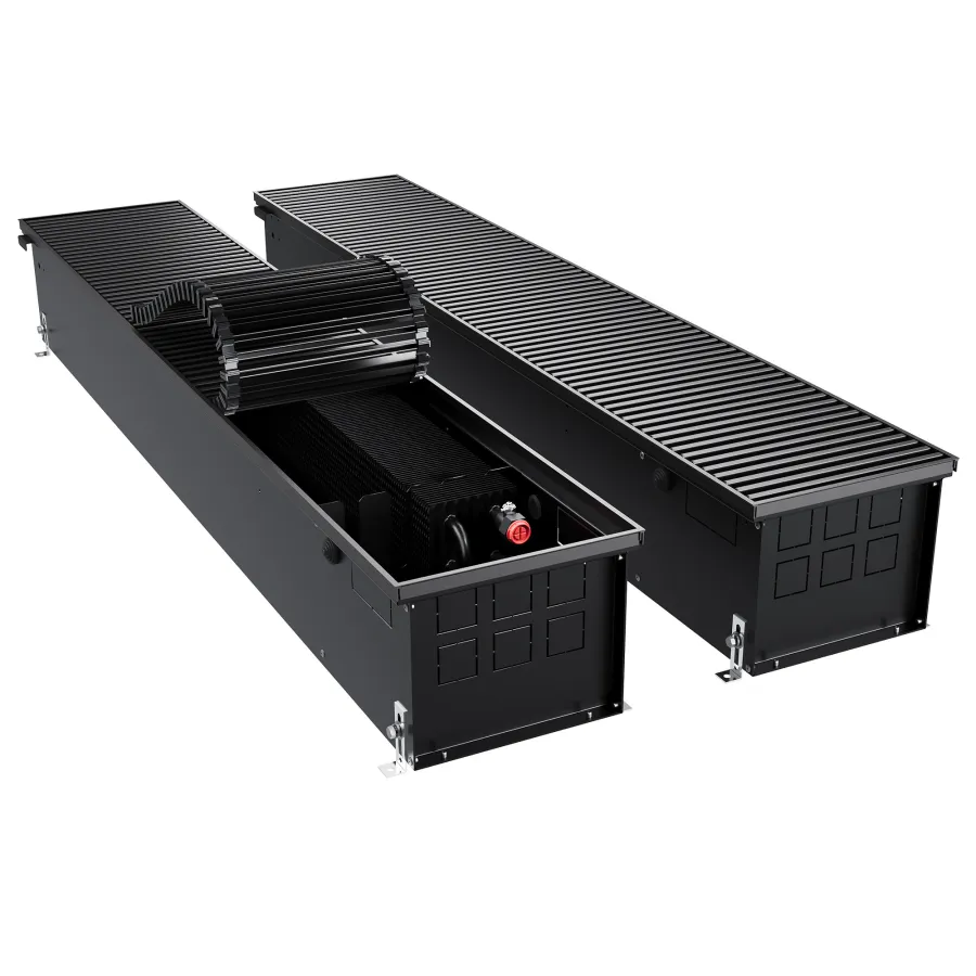 Конвектор внутрипольный Royal Thermo ATRIUM TURBO-190/250/2800-DG-U-BL