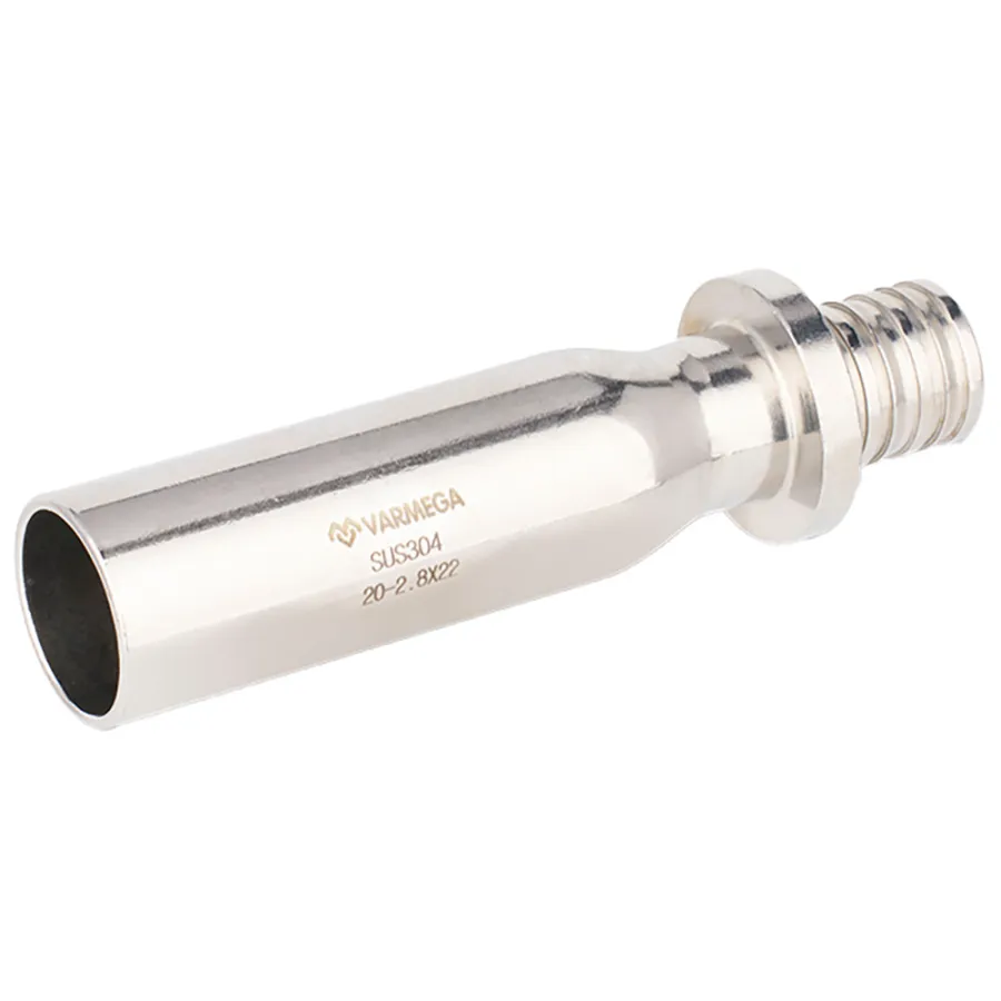 Переходник нержавеющий VARMEGA безраструбный PEX-INOX Inox Press 20-2.8x22