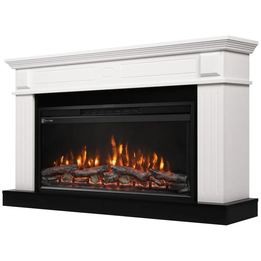Каминокомплект: Очаг Electrolux EFP/P-3620LS, портал Bianco 36 белый, р/в