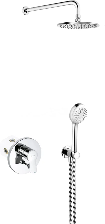 Душевая система Kludi Pure Easy 7 в 1, керамический картридж, хром (376400565)