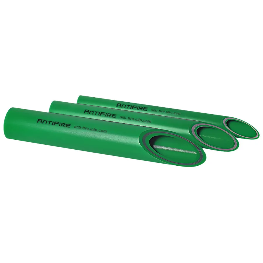Труба PP-R AntiFire FR FireResistant SDR9 D75 L4м Green