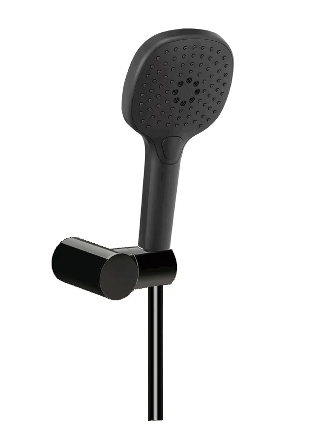 Душевой набор AZARIO Нево: душевая лейка, шланг, держатель, черный матовый (AZ-157860124)
