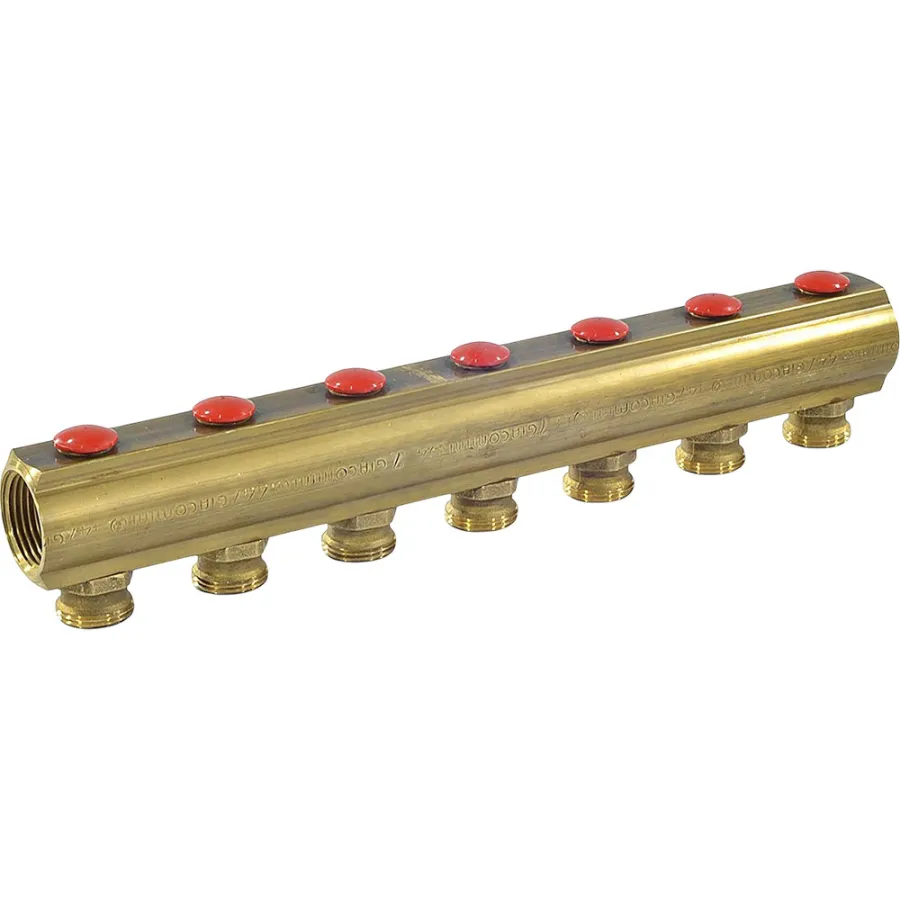 Коллектор Giacomini с отсечными клапанами 1" x 3/4"E /7, R553SY047