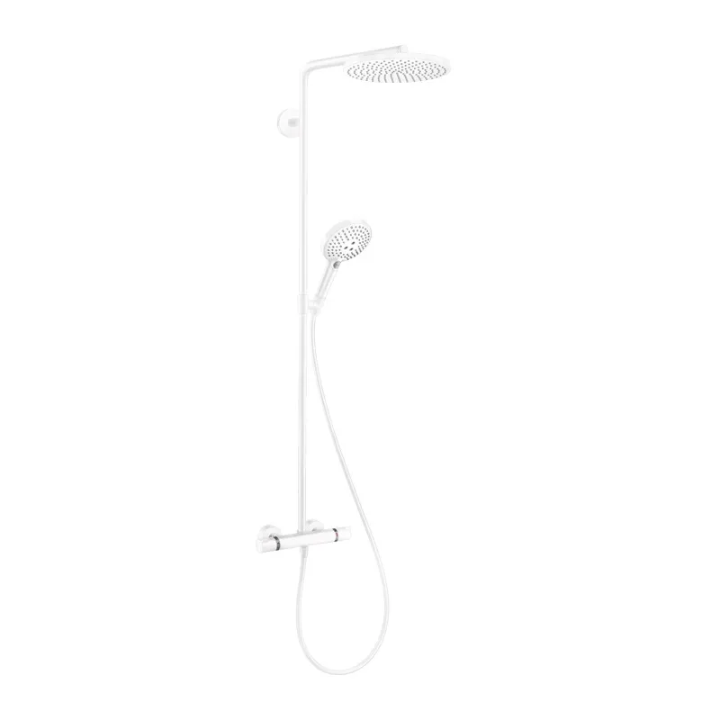 Душевая колонна Hansgrohe Raindance Select S Showerpipe 240 1jet PowderRain, с термостатом, белый матовый