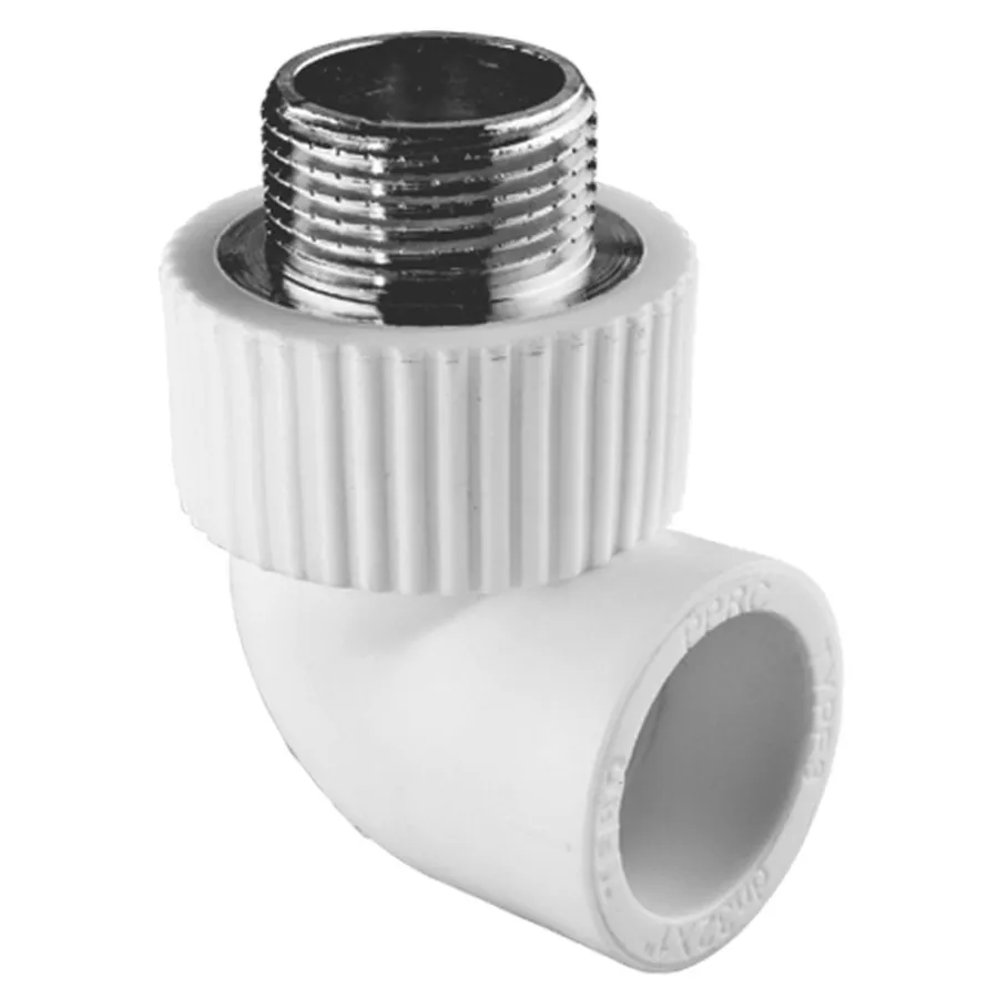 Угольник TEBO бел. PP-R комб. 32х3/4" НР (10/70), арт. 030030610