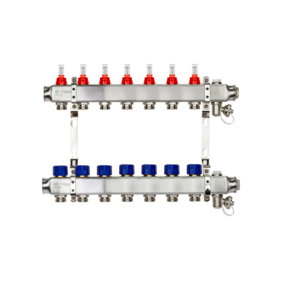 Комплект коллекторов РИДАН SSM-7RF set с расход.,кроншт.,руч.воздух.,слив.кран. и торц.заглуш.