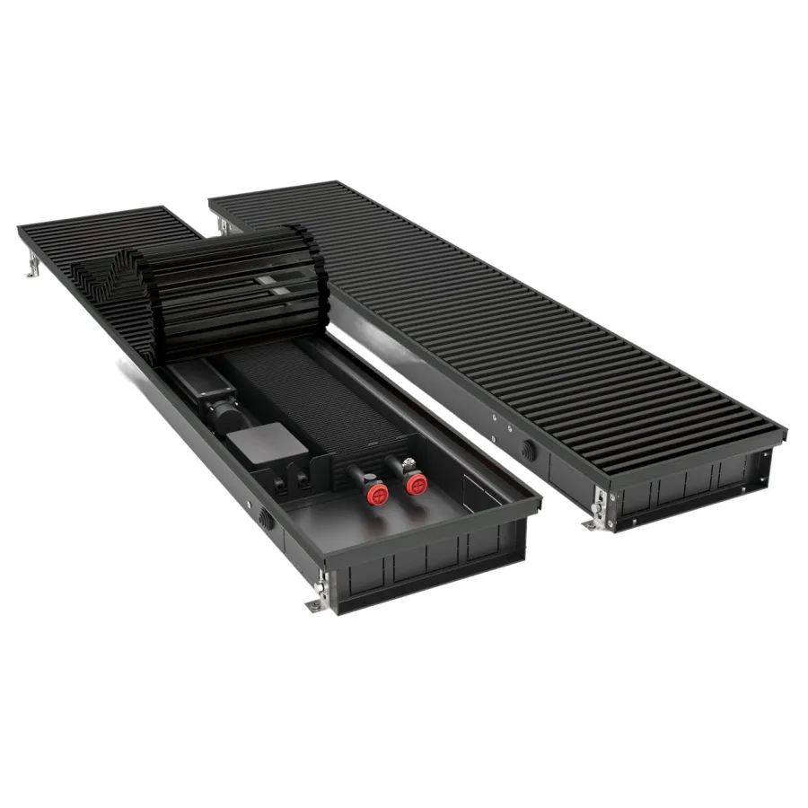 Конвектор внутрипольный Royal Thermo ATRIUM TURBO-80/180/1300-DG-U-BL