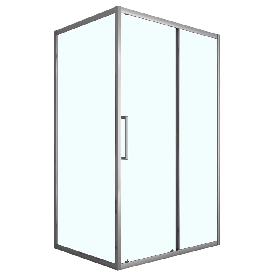 Душевое ограждение Loranto 120x90x190 раздвижная дверь, универсальная, прозрачное стекло 6 мм, профиль серый матовый (CS-AB02GG-129)