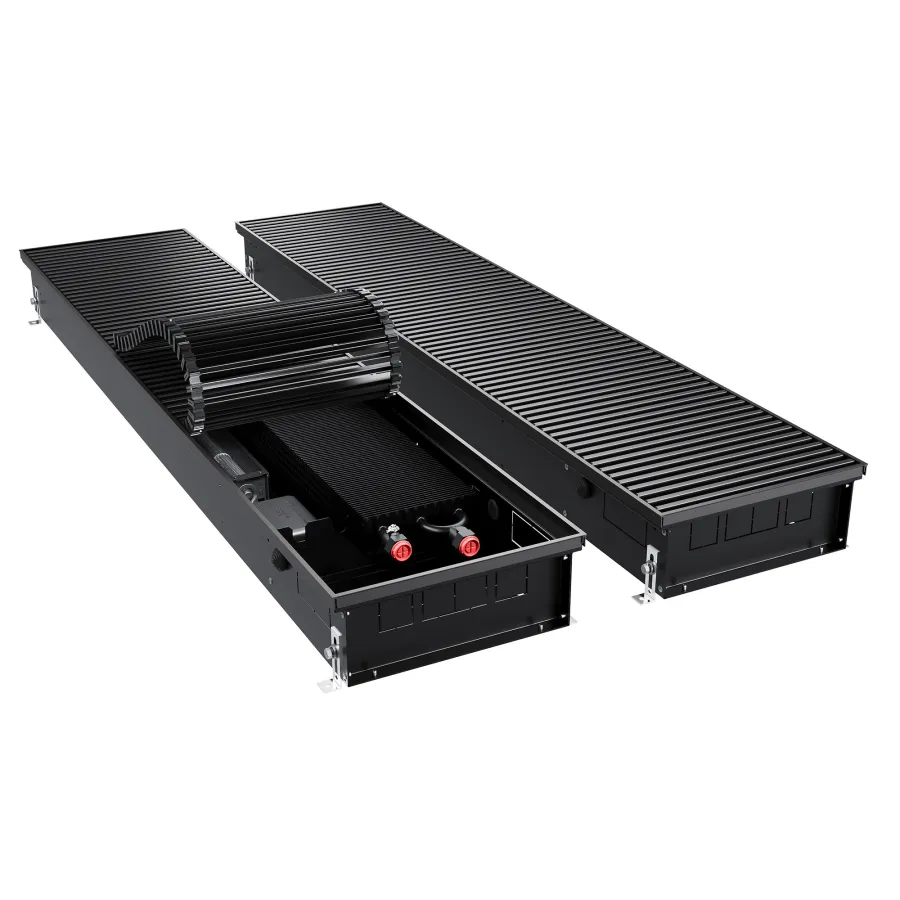 Конвектор внутрипольный Royal Thermo ATRIUM TURBO-110/300/2400-DG-U-BL
