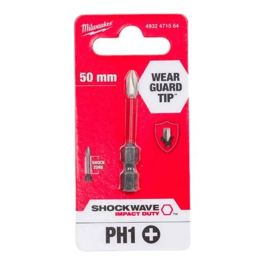 Насадка бита Milwaukee SHOCKWAVE PH1 50мм (1) 4932471564