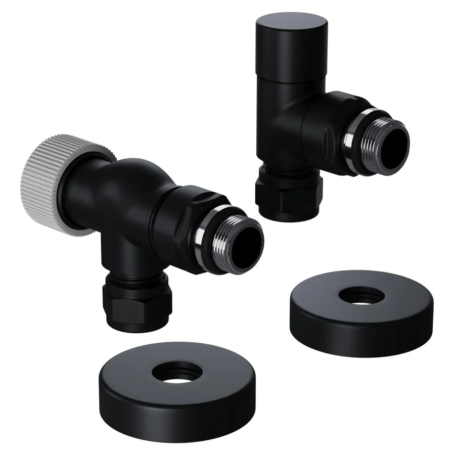 Набор термостатический осевой Royal Thermo Design Pro 15мм М30х1,5 (Черный)