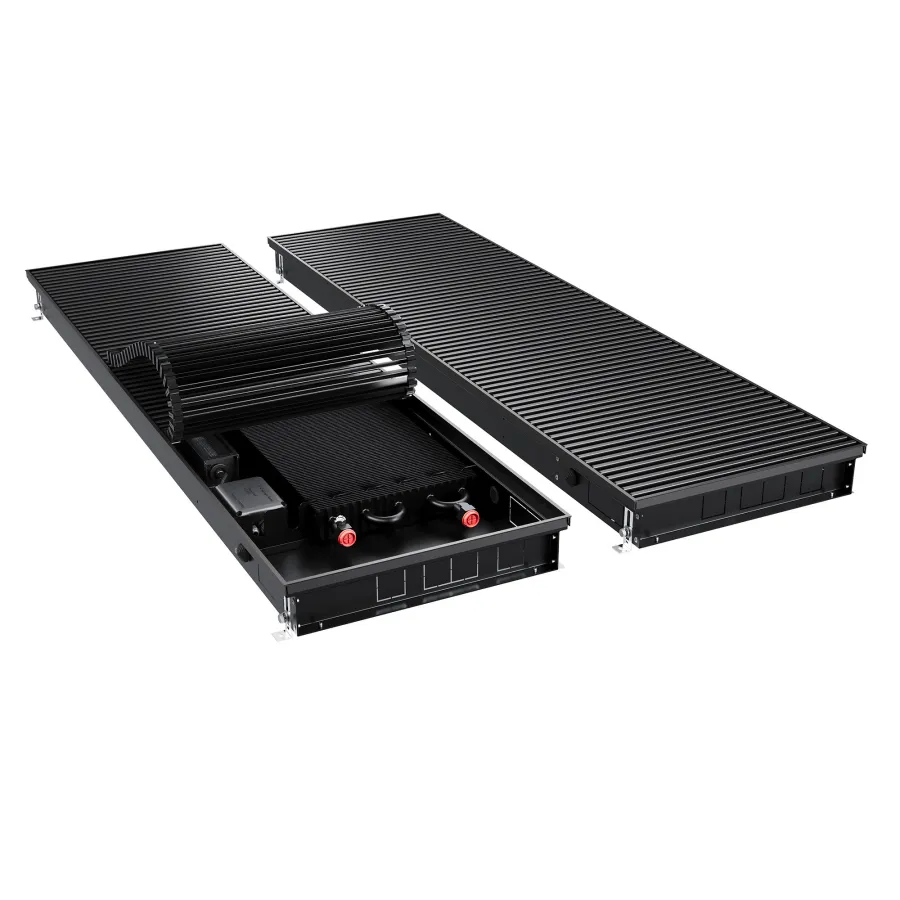 Конвектор внутрипольный Royal Thermo ATRIUM TURBO-80/400/1900-DG-U-BL