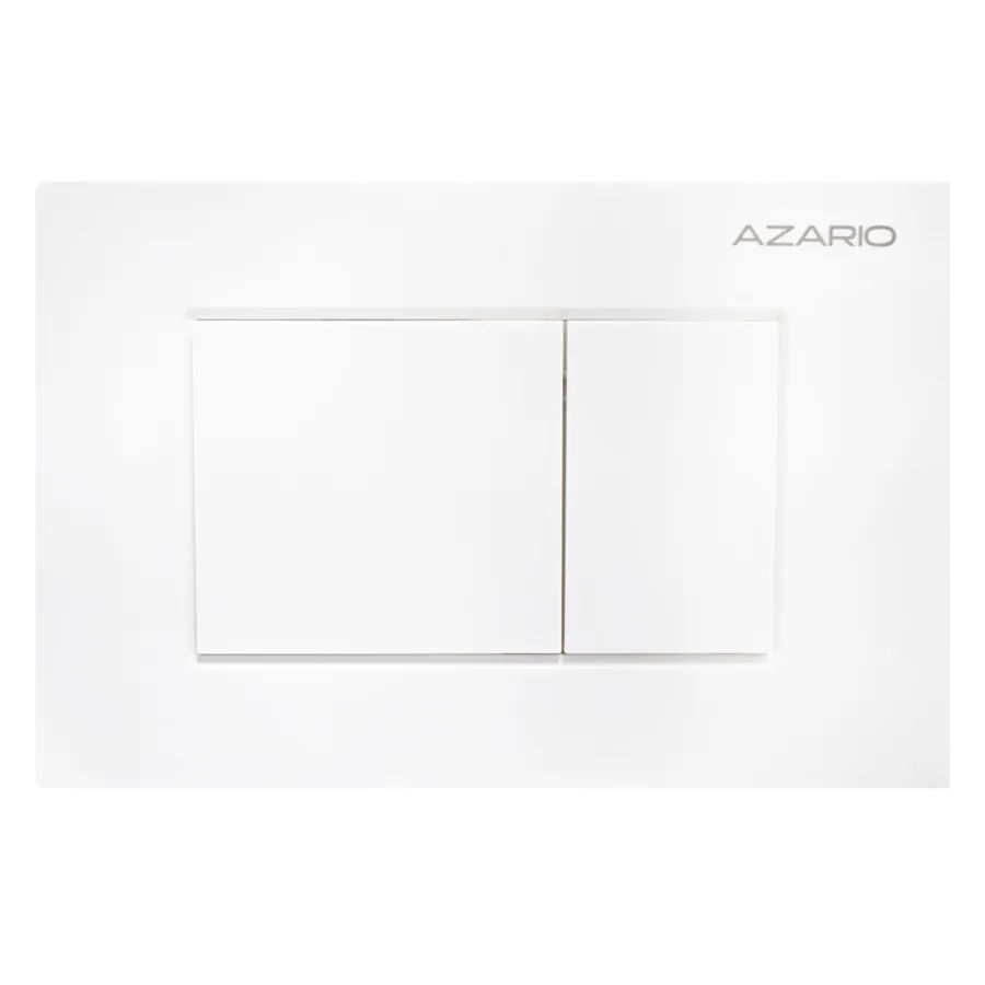 Кнопка смыва AZARIO NEW-TS механическая, двойной смыв, квадратные кнопки, ABS пластик, белый (AZ-ABS-001-W)