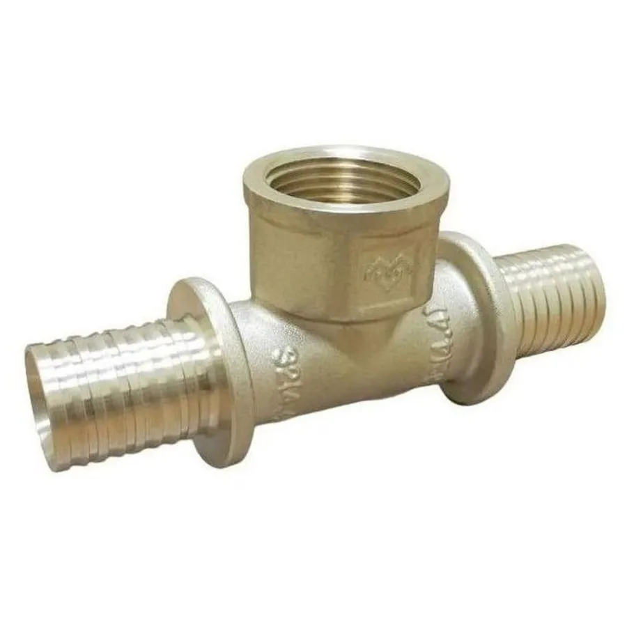Тройник VARMEGA Slide-fit ВР, 16х1/2", латунь, аксиальный, VM51111