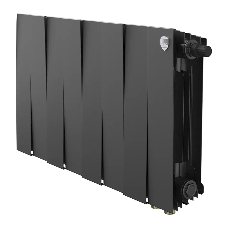 Радиатор биметаллический Royal Thermo PianoForte 300 Чёрный VR80 - 8 секц.