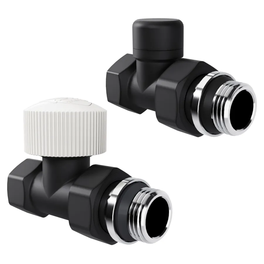 Набор термостатический прямой Royal Thermo Design 1/2"М30х1,5 (Черный)
