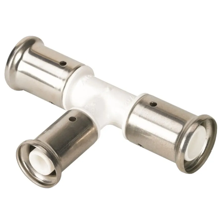 Тройник переходный HENCO уменьшенный с двух сторон, ПВДФ пресс, 26x20x16 белый