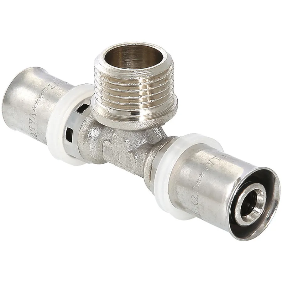 Тройник пресс Valtec VTm.233.N.200520 НР 20х3/4"х20