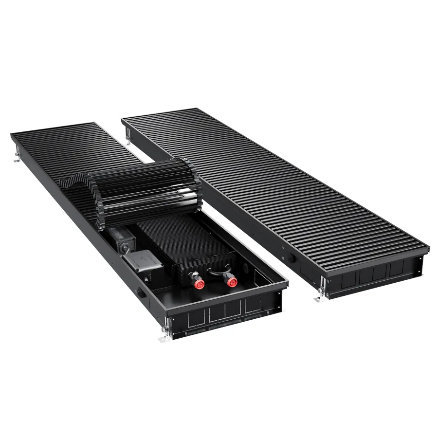 Конвектор внутрипольный Royal Thermo ATRIUM TURBO-80/300/2400-DG-U-BL