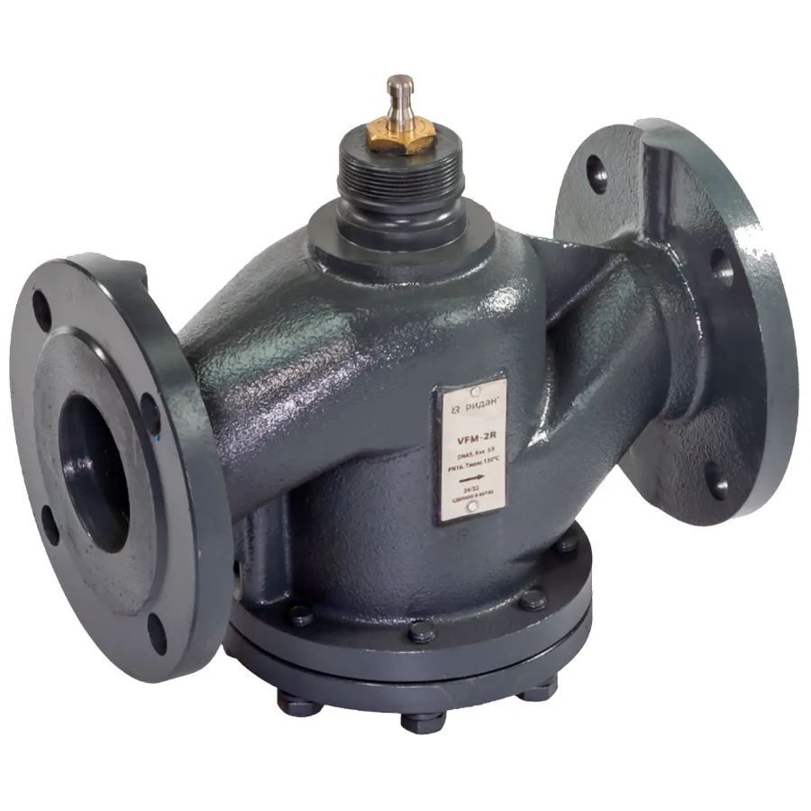 Клапан регулирующий РИДАН VFM-2R PN16 DN65 Kvs55 Tmax150, 2-х ход., седельный, фланец,чугун