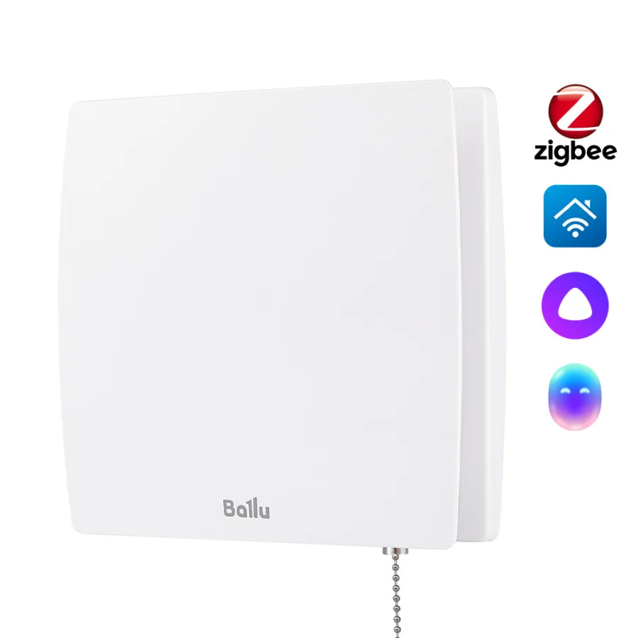 Вентилятор вытяжной Ballu BAF-SL 100 VP с обратным клапаном и тяговым выключателем