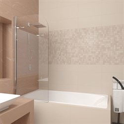 VECONI PL-80 Шторка поворотная для ванны без рукоятки, ширина 70 см - фото 10906