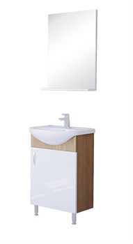 GROSSMAN Комплект мебели "ЭКО-52" 3 в 1 (тумба 50 см, раковина 52 см, зеркало 50 см), цвет комбинированный - фото 117865