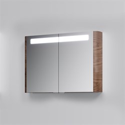 AM.PM Sensation, зеркало, зеркальный шкаф, 100 см, с подсветкой, орех, текстурированная, шт - фото 123662