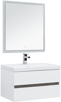 AQUANET Беркли 80 Комплект мебели для ванной комнаты (зеркало белое) - фото 126147