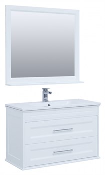 AQUANET Бостон М 100 Комплект мебели для ванной комнаты (лит. мрамор) - фото 126201