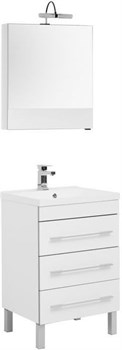 AQUANET Верона NEW 58 Комплект мебели для ванной комнаты (напольный 3 ящика) - фото 126648