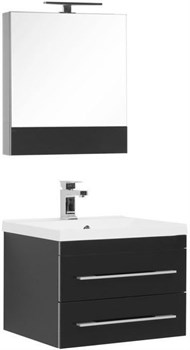 AQUANET Верона NEW 58 Комплект мебели для ванной комнаты (подвесной 2 ящика) - фото 126662