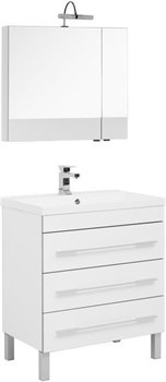 AQUANET Верона NEW 75 Комплект мебели для ванной комнаты (напольный 3 ящика) - фото 126685