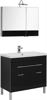 AQUANET Верона NEW 90 Комплект мебели для ванной комнаты (напольный 1 ящик 2 дверцы) - фото 126715