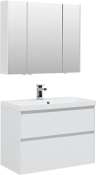 AQUANET Гласс 90 Комплект мебели для ванной комнаты - фото 127001