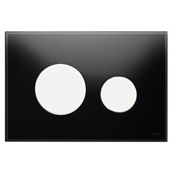 TECEloop. Панель смыва,  стекло черное, клавиши белые - фото 131226