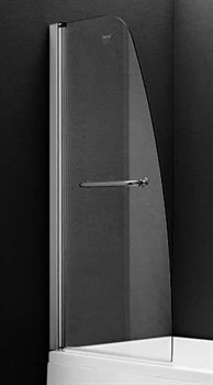 GEMY Rockcoco 80 Шторка для ванны стеклянная распашная 80х140 см, стекло прозрачное 6 мм, профиль хром - фото 13838