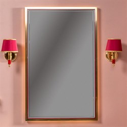 ARMADIART Зеркало MONACO  с подсветкой 70*110CM глянец бордо + золото - фото 153898